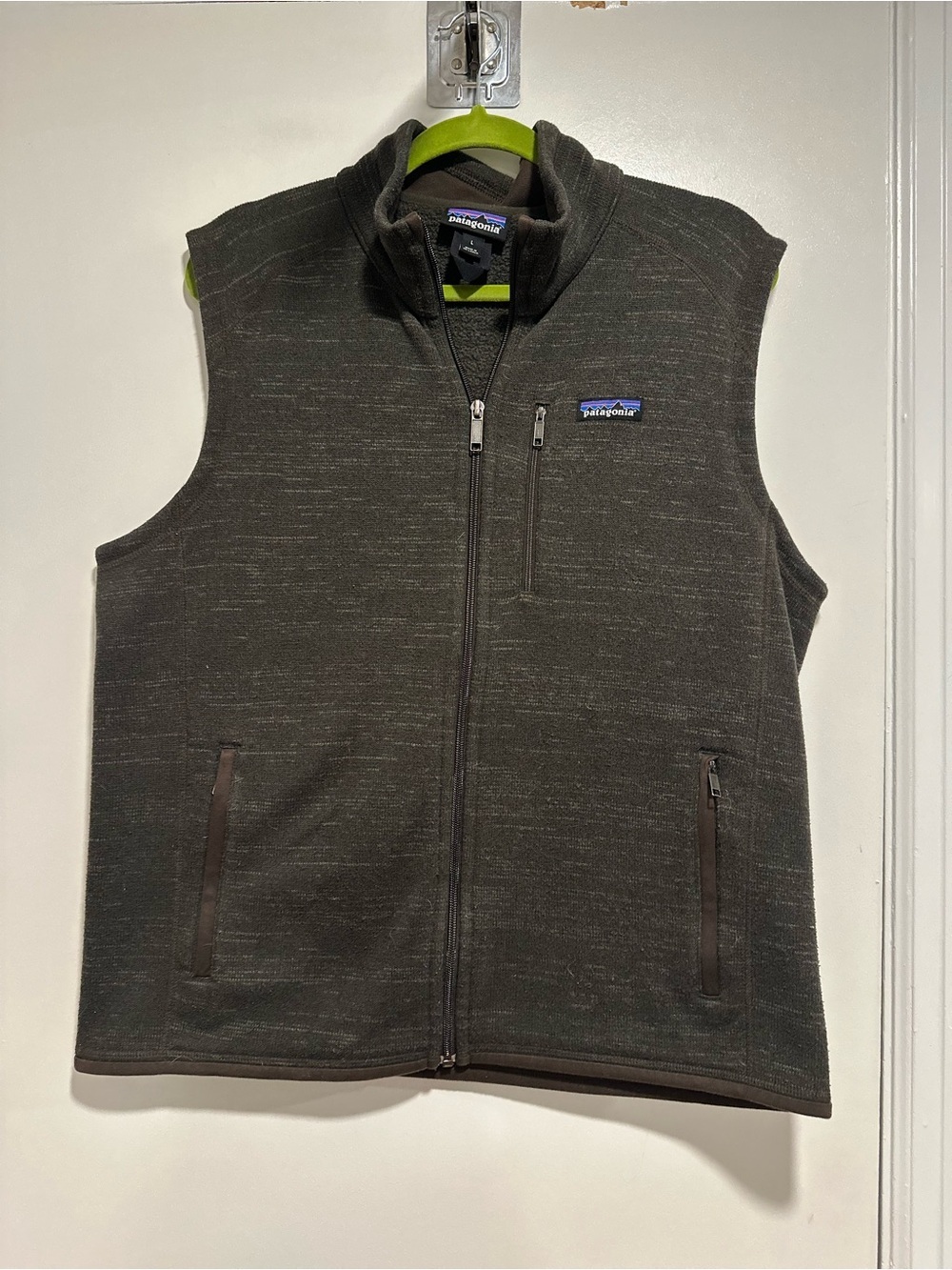 Patagonia Better Sweater Vest Sz:L Charcoal Gray Full Zip Fleece Outdoor Jacket